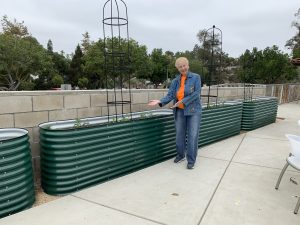 Additional planter boxes secured by a grant