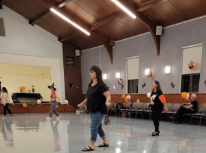 seniors performing a dance routine