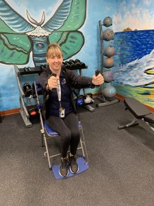 Exercise Chair for Senior Center with model!