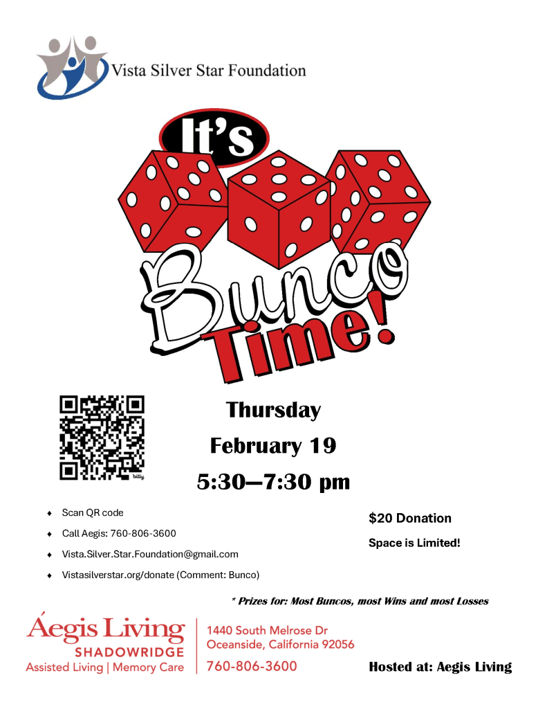 Bunco February 2026 flyer